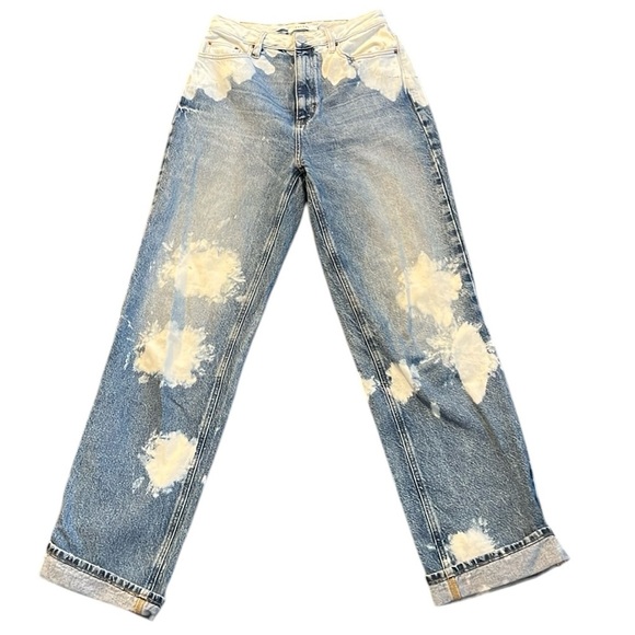 PACSUN 90’s Boyfriend Jeans Woman’s Size 27 High Rise Acid Bleached - Picture 1 of 6